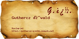 Guthercz Évald névjegykártya